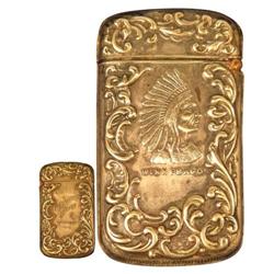 Silver Plated Match Safe, Chief