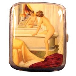 Cigarette Case with Nude Bathing Motif
