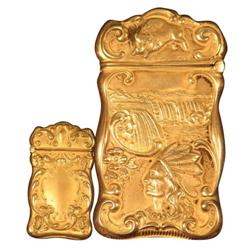 Silver Match Safe depicting Indian Chief