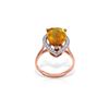 Image 1 : Genuine 3.41 ctw Citrine & Diamond Ring 14KT Rose Gold - REF-75X4M