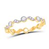 Image 1 : Round Diamond Stackable Band Ring 1/4 Cttw 10KT Yellow Gold