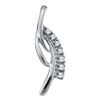 Round Diamond Cascading Fashion Pendant 1/20 Cttw 14KT White Gold