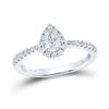 Halo Bridal Wedding Engagement Ring 3/4 Cttw 14KT White Gold