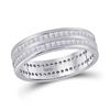 Round Diamond Eternity Wedding Band 1 Cttw 14KT White Gold