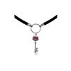 Genuine 0.50 ctw Pink Topaz Necklace 14KT White Gold - REF-66M2T