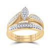 Diamond Bridal Wedding Ring Band Set 1/4 Cttw 10KT Yellow Gold