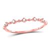 Image 1 : Round Diamond Bead Dot Stackable Ring 1/20 Cttw 10KT Rose Gold