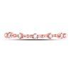 Image 2 : Round Diamond Bead Dot Stackable Ring 1/20 Cttw 10KT Rose Gold