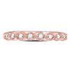 Image 2 : Round Diamond Stackable Band Ring 1/10 Cttw 10KT Rose Gold