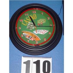 Round casino clock 12" face