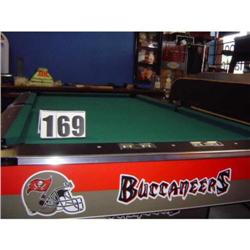 Tampa Bay Buccaneers billiards table mfg. by Imperial 4' X 8' chrome, pewter, black & red trim. New