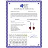Image 2 : Genuine 26.2 ctw Ruby & Diamond Earrings 14KT Rose Gold - REF-43T3A