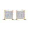 Image 2 : Diamond Kite Cluster Earrings 3/4 Cttw 10kt Yellow Gold