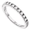 Image 1 : Diamond Slender 3mm Wedding Band 1/3 Cttw 14kt White Gold