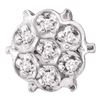 Image 1 : Prong-set Diamond Cluster Stud Earrings 1/20 Cttw 10kt White Gold