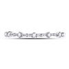 Image 2 : Diamond Bead Dot Stackable Ring 1/20 Cttw 10kt White Gold