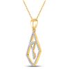Image 2 : Diamond Key Pendant 1/5 Cttw 10kt Yellow Gold