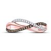 Image 2 : Brown Diamond Band Ring 1/6 Cttw 10kt Rose Gold