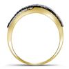 Image 2 : Brown Diamond Linked Loop Band Ring 1/2 Cttw 10kt Yellow Gold