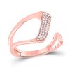 Image 1 : Diamond Geometric Fashion Ring 1/6 Cttw 14kt Rose Gold