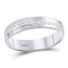 Image 3 : His Hers Diamond Cluster Matching Wedding Set 1/3 Cttw 14kt White Gold