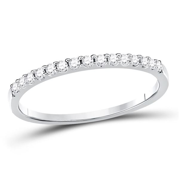 Diamond Wedding Single Row Band 1/6 Cttw 14kt White Gold