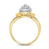 Image 4 : Diamond Cluster Ring 1/6 Cttw 10kt Yellow Gold