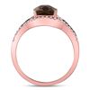Image 4 : Cushion Smoky Quartz Brown Diamond Solitaire Ring 2-1/3 Cttw 10kt Rose Gold