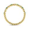 Image 4 : Emerald Diamond Dot Stackable Band Ring 1/6 Cttw 10kt Yellow Gold