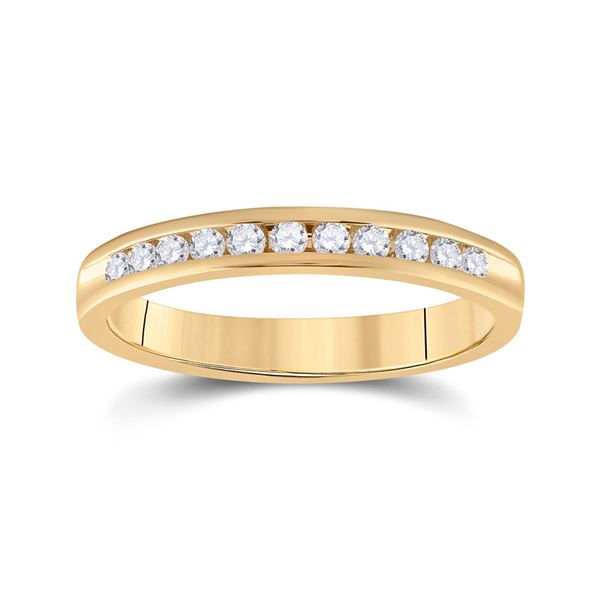 Diamond Wedding Band 1/4 Cttw 14kt Yellow Gold