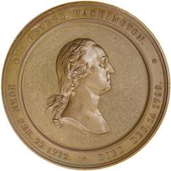 1860 Wash'ton Cabinet Medal, Baker-326, Near-Gem