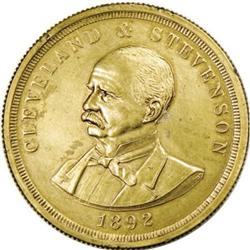 1892 U.S. Political Metal Pill Box Cleveland and