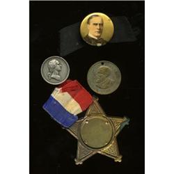 Four Political Medals and Tokens, Washington to