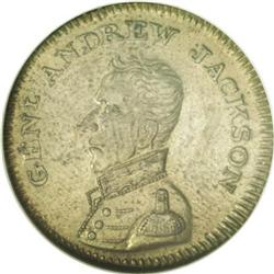 (1824) Andrew Jackson Brass Political Medal,