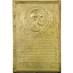 Bronze Lincoln Plaquette of 2nd Inaugural Addres