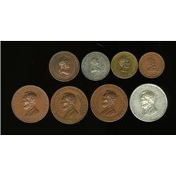 Octet of Lincoln Medals and Tokens