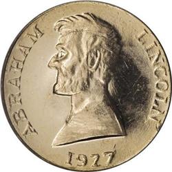 1927 Thomas Elder Gold Lincoln Token