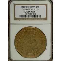 (1930s) Pointed 4 Brass Days of '49 Octagonal