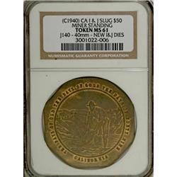 (Circa 1940) Miner Standing Slug, I & J Dies