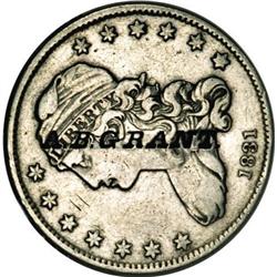 1831 Bust Quarter Counterstamped