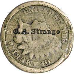 Three-Piece Lot of Indian Cent Counterstamps