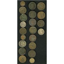 Miscellaneous Group Lot of Counterstamped Coins