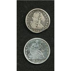 Pair of Silver Counterstamped Coins