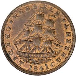 1841 Daniel Webster, HT-16, MS64 Red Brown NGC