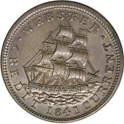 1837/1841 Daniel Webster MS63 Brown Uncertified