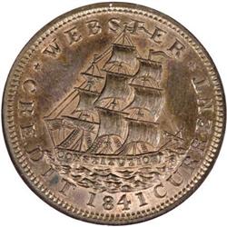 1841 Daniel Webster MS64 Brown NGC