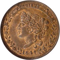 1841 Liberty - Not One Cent MS62 Red and Brown