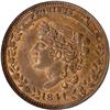 Image 1 : 1841 Liberty - Not One Cent MS62 Red and Brown