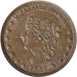 1837 Mint Drop MS62 Brown NGC