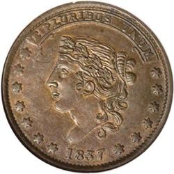 1837 Mint Drop Token MS63 Brown NGC
